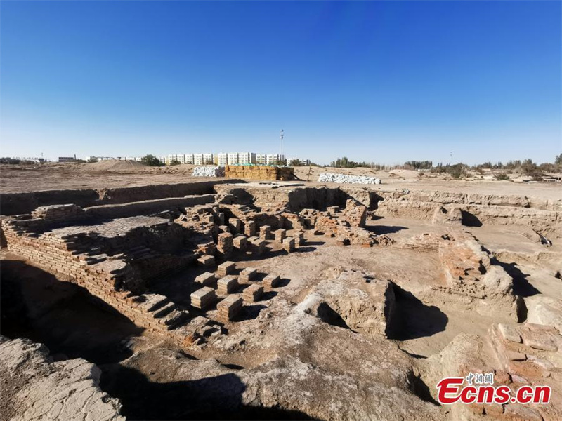 Φωτογραφ?α τραβηγμ?νη στι? 7 Οκτωβρ?ου 2022 δε?χνει τα ερε?πια του Τανγκτσαοντου?ν (? λ?φου τη? δυναστε?α? των Τανγκ) στην κομητε?α Τζ?τα?, στον αυτ?νομο νομ? Χου?? τη? Τσ?νγκτζι, στην αυτ?νομη περιοχ? των Ουιγο?ρων τη? επαρχ?α? Σιντζι?νγκ στην βορειοδυτικ? Κ?να. (Φωτογραφ?α: Υπηρεσ?α ειδ?σεων τη? Κ?να? /Αν Ταο)