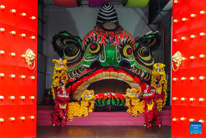 Ο χορ?? των λιονταρι?ν Γκουανγκντ?νγκ στο Φοσ?ν