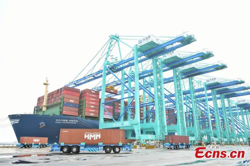 H Τιαντζ?ν ανο?γει ν?α διαδρομ? μεταφορ?? εμπορευματοκιβωτ?ων στην Ευρ?πη