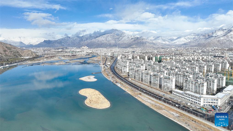 Τοπ?ο χιονιο? στη Λ?σα στην Αυτ?νομη Περιφ?ρεια Σιτζ?νγκ