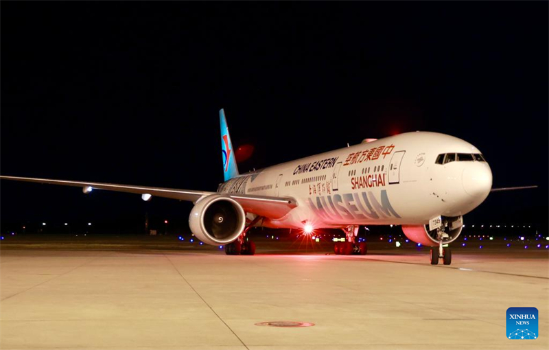 Η πτ?ση MU845 με προορισμ? το Παρ?σι θα αναχωρ?σει απ? το Διεθν?? Αεροδρ?μιο Λουκ?ου τη? π?λη? Ναντζ?νγκ στην επαρχ?α Τζιανγκσο?, στι? 8 Ιουλ?ου του 2025. (Φωτογραφ?α / Xinhua)