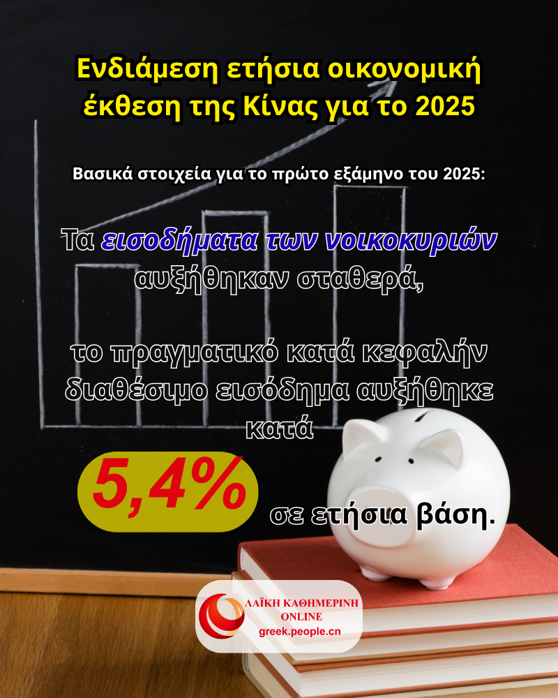 Ενδι?μεση ετ?σια οικονομικ? ?κθεση τη? Κ?να? για το 2025