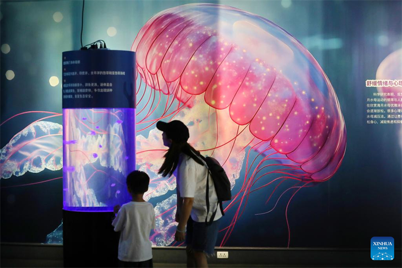 Παιδ? επισκ?πτεται μια ?κθεση με θ?μα τι? μ?δουσε? σε ?να μουσε?ο στην π?λη Τζιασ?νγκ (Jiaxing) τη? επαρχ?α? Τζετζι?νγκ, στι? 16 Αυγο?στου του 2025. (Φωτογραφ?α / Xinhua)
