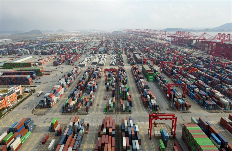 Αεροφωτογραφ?α του Λιμανιο? Γιανγκσ?ν στη Σαγκ?η, στι? 18 Δεκεμβρ?ου του 2024. (Φωτογραφ?α / Xinhua)